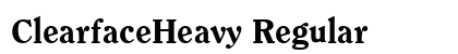 ClearfaceHeavy Regular preview