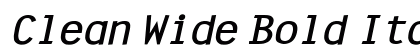Clean Wide Bold Italic preview