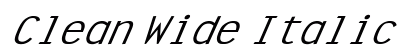 Clean Wide Italic preview