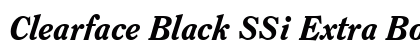 Clearface Black SSi Extra Bold Italic preview
