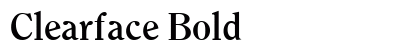 Clearface Bold preview