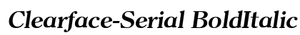 Clearface-Serial BoldItalic Preview