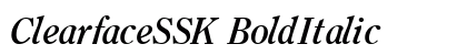 ClearfaceSSK BoldItalic Preview