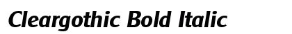 Cleargothic Bold Italic Preview