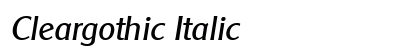 Cleargothic Italic Preview