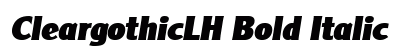 CleargothicLH Bold Italic Preview