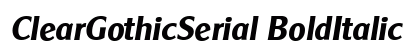 ClearGothicSerial BoldItalic preview