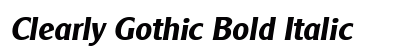 Clearly Gothic Bold Italic Preview