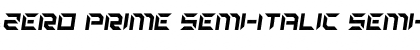 Zero Prime Semi-Italic Font