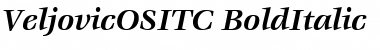 VeljovicOSITC Bold Italic Font
