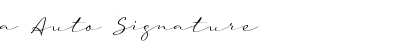 a Auto Signature Font
