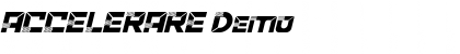 ACCELERARE Demo Font
