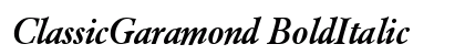 ClassicGaramond BoldItalic Preview