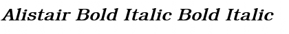 Alistair Bold Italic Font