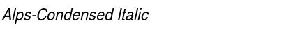 Alps-Condensed Italic Font