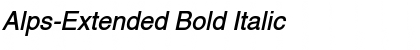 Alps-Extended Bold Italic Font
