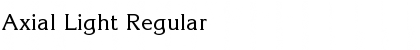 Axial Light Regular Font