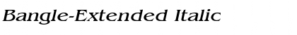 Bangle-Extended Italic Font Bangle-Extended Italic Font