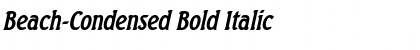 Beach-Condensed Bold Italic Font