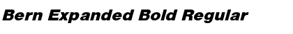 Bern Expanded Bold Regular Font