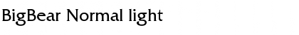 BigBear Normal light Font