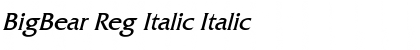 BigBear Reg Italic Italic Font