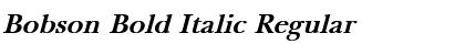 Bobson Bold Italic Regular Font