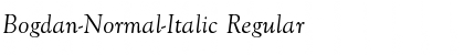 Bogdan-Normal-Italic Regular Font