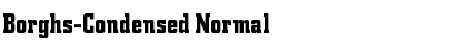 Borghs-Condensed Normal Font