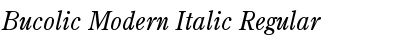 Bucolic Modern Italic Font
