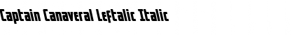 Captain Canaveral Leftalic Italic Font