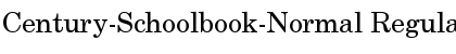 Century-Schoolbook-Normal Regular Font