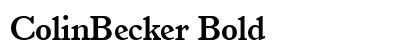 ColinBecker Bold preview