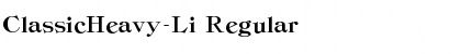 ClassicHeavy-Li Regular Font
