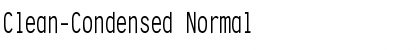 Clean-Condensed Normal Font