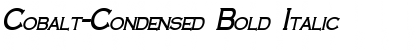 Cobalt-Condensed Bold Italic Font