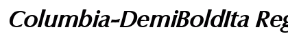 Columbia-DemiBoldIta Regular preview