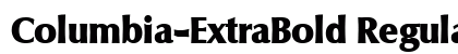 Columbia-ExtraBold Regular preview