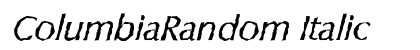 ColumbiaRandom Italic Preview