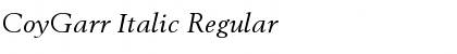 CoyGarr Italic Font