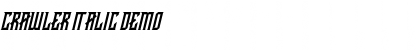 CRAWLER Italic Demo Font