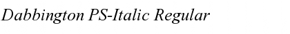 Dabbington PS-Italic Regular Font