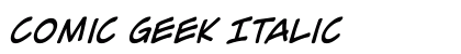 Comic Geek Italic Preview