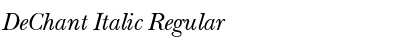 DeChant Italic Font