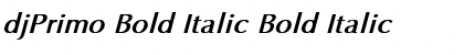 djPrimo Bold Italic Font