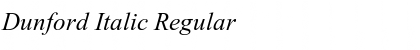 Dunford Italic Font