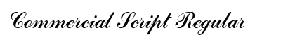 Commercial Script Regular Preview