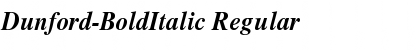 Dunford-BoldItalic Font