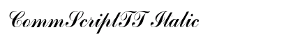 CommScriptTT Italic Preview