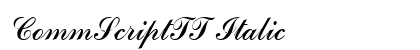 CommScriptTT Italic Preview
